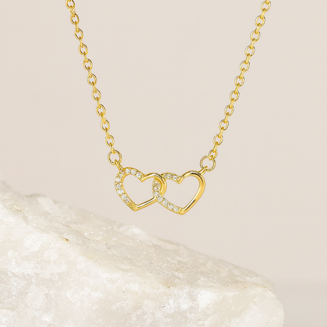 Eternal Duo — Interlocking Hearts Necklace