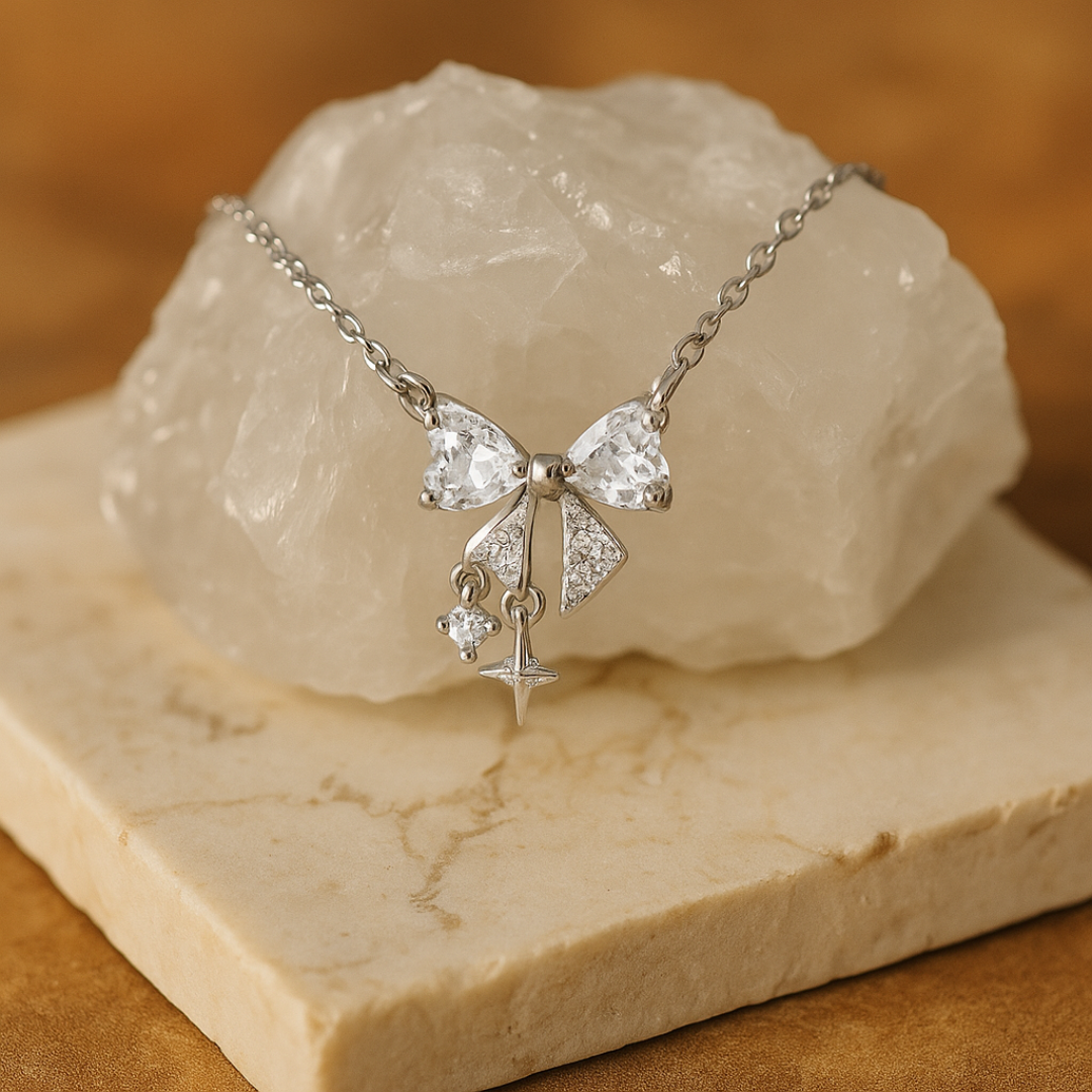 Celestial Bow — Crystal Pendant Necklace