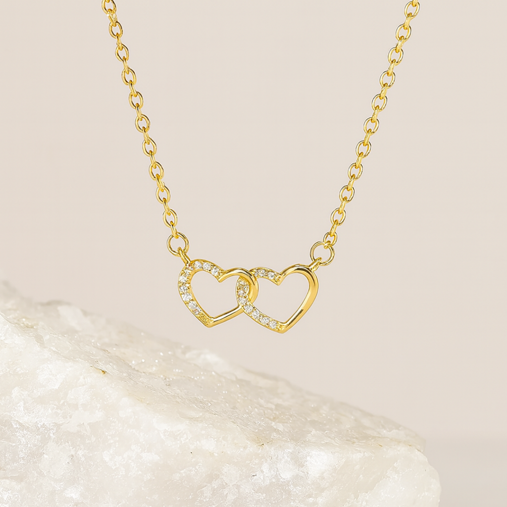 Eternal Duo — Interlocking Hearts Necklace