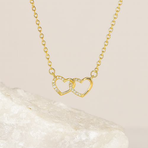 Eternal Duo — Interlocking Hearts Necklace