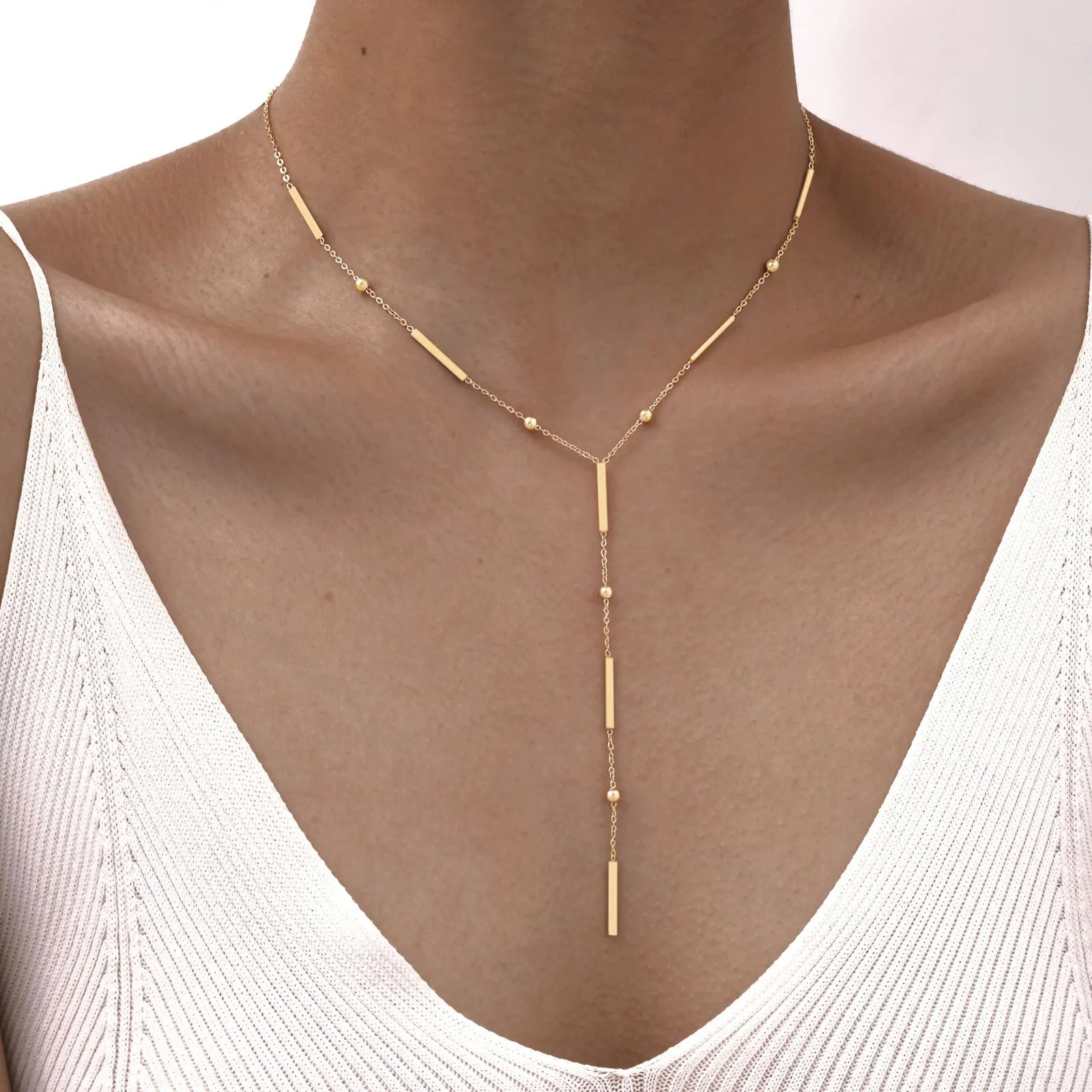 Golden Linea — Station Necklace