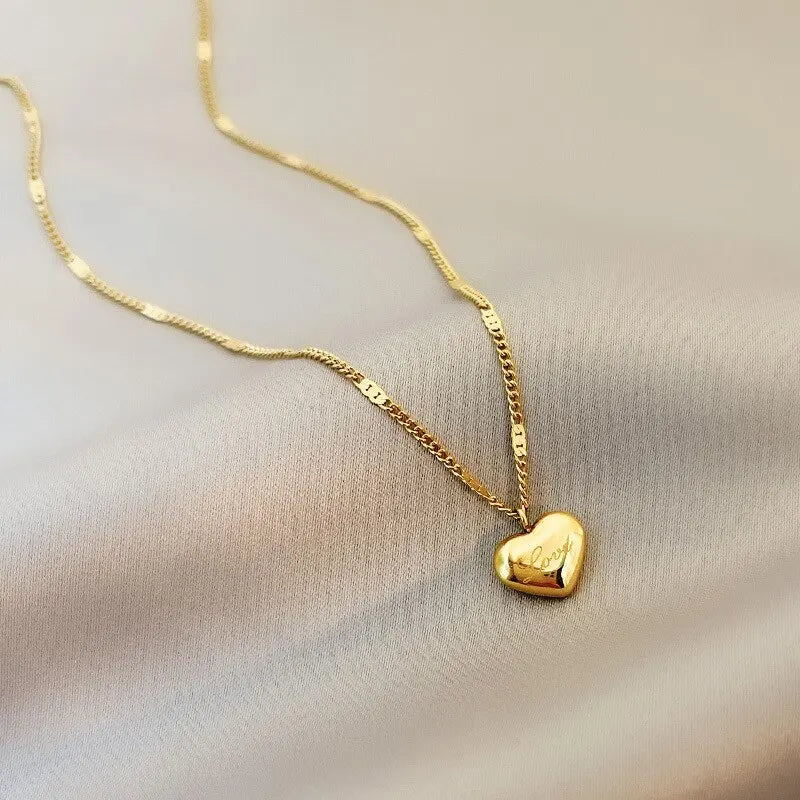 Love Heart — Gold-Tone Necklace