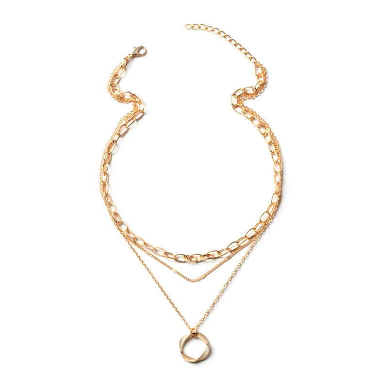 Signature Halo — Layered Gold Necklace