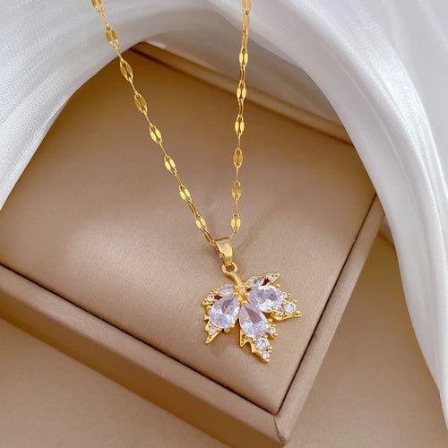 Aurora Leaf — Necklace & Earring Set
