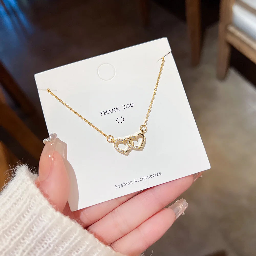 Eternal Duo — Interlocking Hearts Necklace