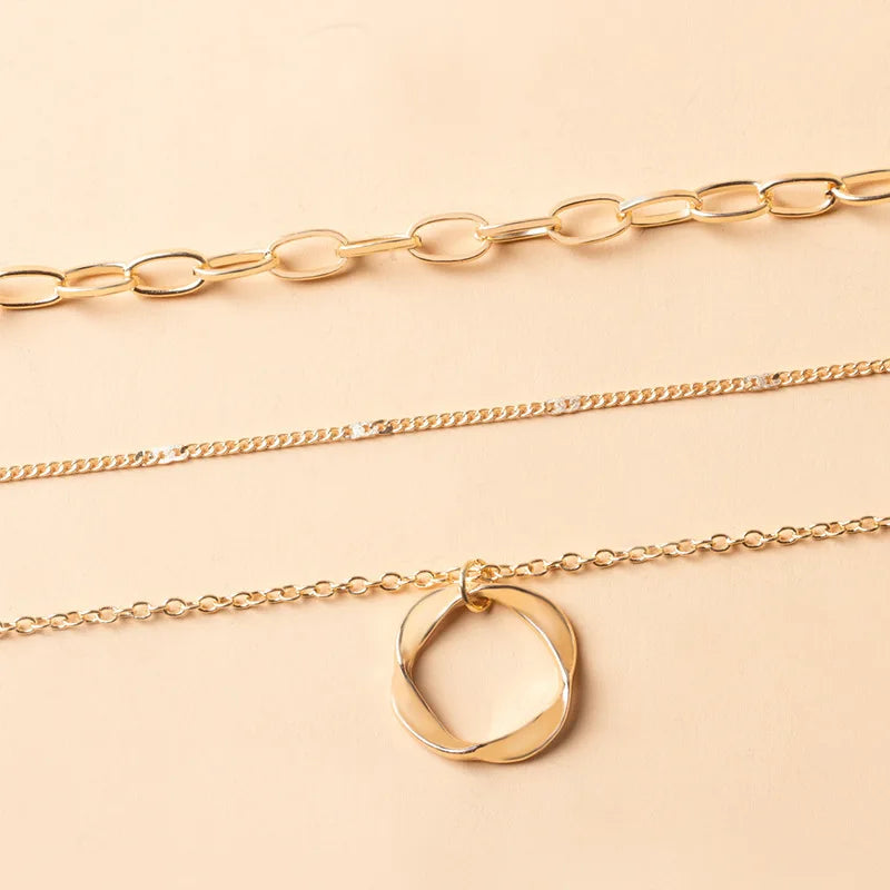 Signature Halo — Layered Gold Necklace
