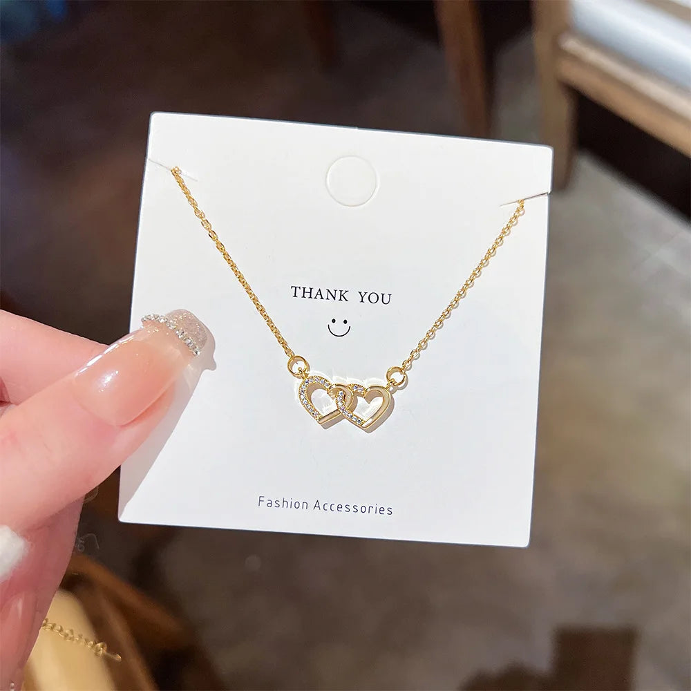 Eternal Duo — Interlocking Hearts Necklace