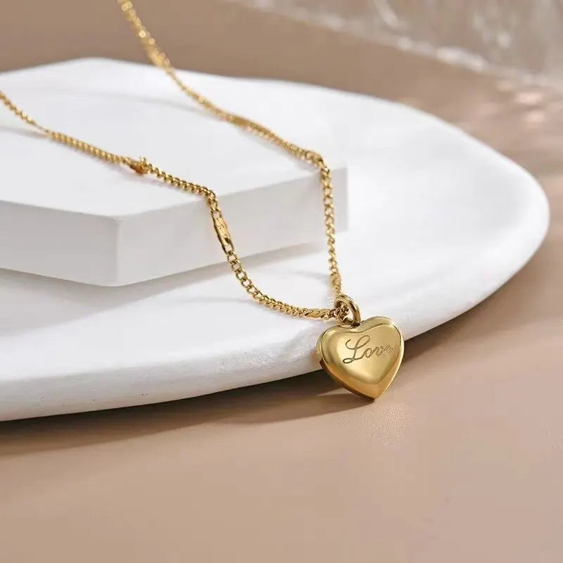 Love Heart — Gold-Tone Necklace