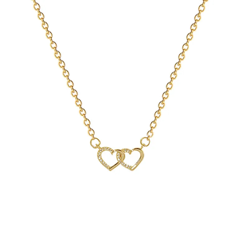 Eternal Duo — Interlocking Hearts Necklace