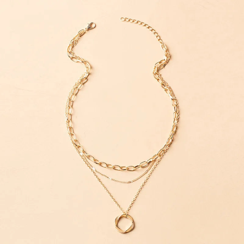 Signature Halo — Layered Gold Necklace