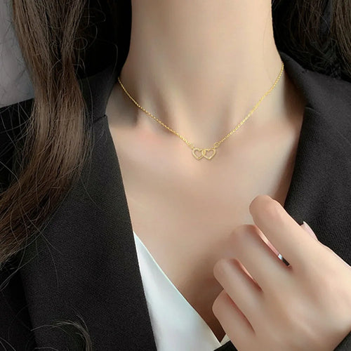 Eternal Duo — Interlocking Hearts Necklace