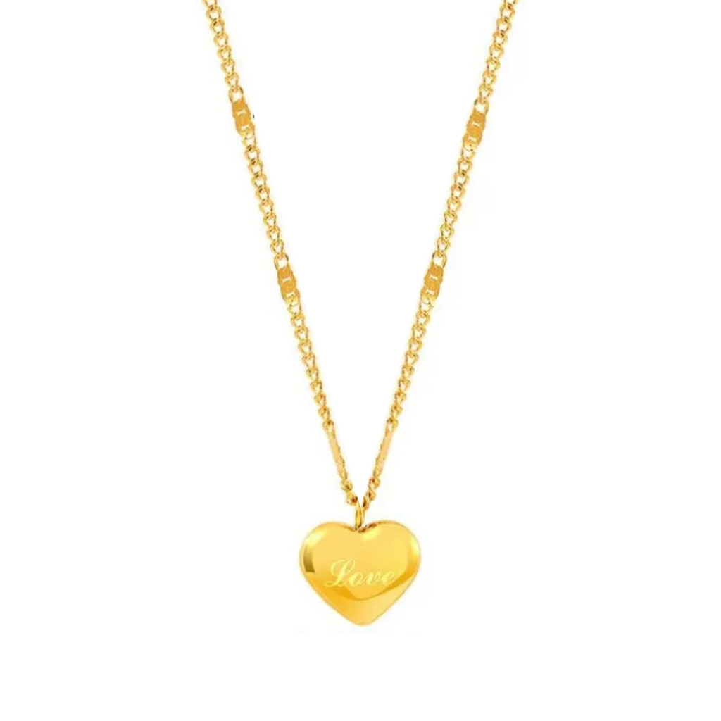 Love Heart — Gold-Tone Necklace