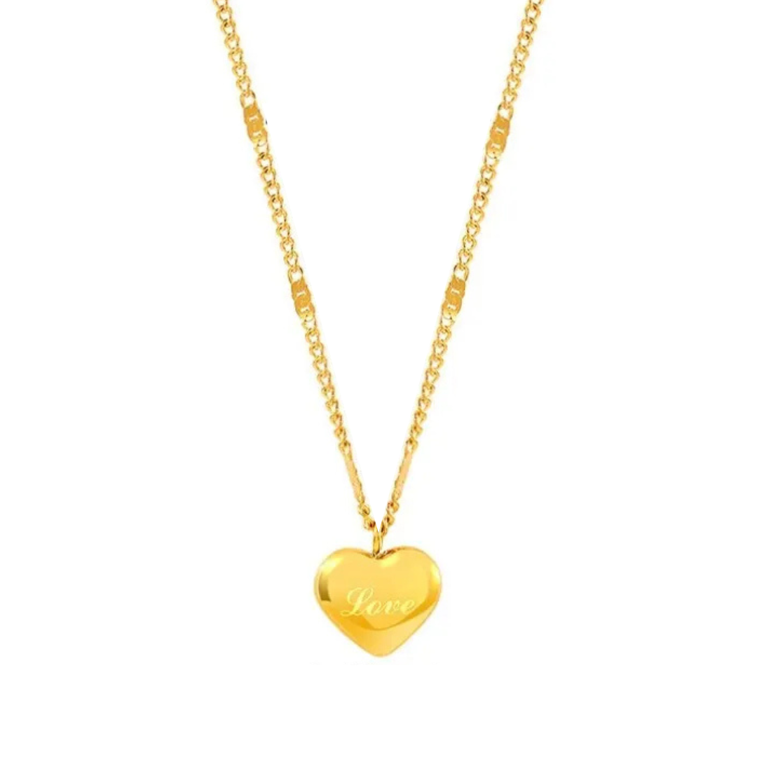 Love Heart — Gold-Tone Necklace