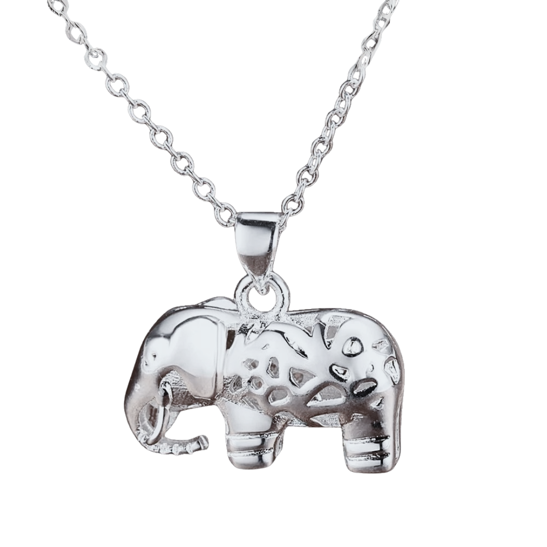 Lucky Elephant — Silver-Tone Necklace